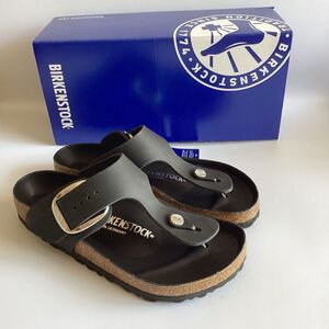 未使用　36　黒　BIRKENSTOCK ビルケンシュトック オイルドレザー　ギゼ　ビッグバックル　1023334　ブラック