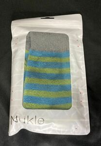 冷え取り　温活ボーダーソックス　靴下　定価4,990円 Nukle　湯たんぽウェア　ヌックル　温活ウエア　グリーン　オレンジ DoClasse