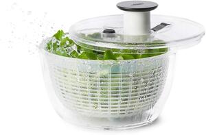 OXO サラダスピナー 野菜水切り器 小 丸型 2~3人分 一人暮らし 20.5×20.5×12cm 食器洗い乾燥機(低温設定)可