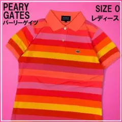 美品 PEARLY GATES パーリーゲイツ 半袖 ポロシャツ ボーダー柄 0