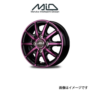 MID シュナイダー RX10-K アルミホイール 4本 NV100クリッパーリオ DR17W(12×3.5B 4-100 INSET42 ブラックポリッシュ/パープル)SCHNEIDER