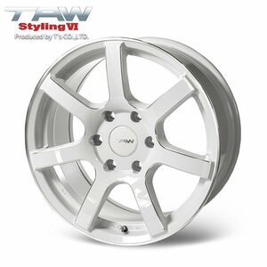 ▼特価▼ ハイエース 200系 ホイール TAW Styling6 パールホワイト リム＆エッジマシニング 18×8.0J+37 6H139.7 アルミホイール 4本セット