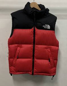 THE NORTH FACE ザノースフェイス ヌプシダウンベスト レッド ブラック ダウンベスト サイズS レッド