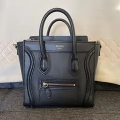 CELINE セリーヌ　ラゲージ　ナノ　ネイビー　ショルダー付き　美品