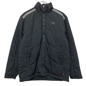 PUMA ダウン ジャケット キッズ XL ブラック プーマ バッグプリント フルジップ 古着卸 アメリカ仕入 a611-5160