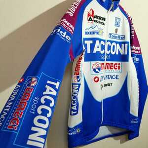 《2002年 / フルスポンサー》イタリア製 Santini 長袖 サイクルジャージ M 44/46 自転車 ロードバイク ツールドフランス tacconi tonello