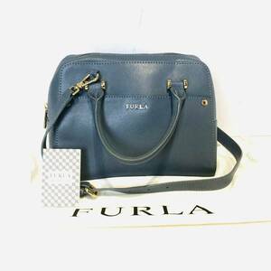 美品 FURLA フルラ マーゴット 2WAY ハンドバッグ ショルダーバッグ ミニボストン サフィアーノレザー レディース 保存袋付き