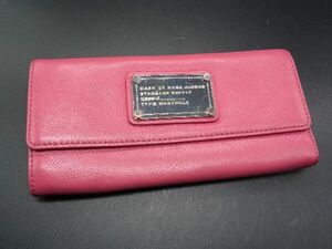 MARC BY MARC JACOBS マークバイマークジェイコブス レザー 二つ折り 長財布 ウォレット レディース ピンク系 DE1783