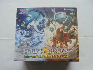 ポケモンカードゲーム ポケモンセンター ジムセット 1BOX pokemon クレイバースト スノーハザードシュリンク付き 未開封 非売品カード2枚