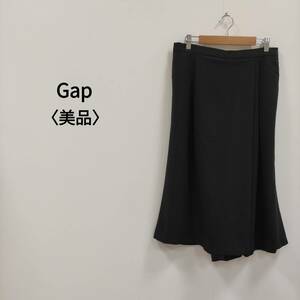 （V1-0750）Gap ギャップ ロングキュロットパンツ ブラック レディース