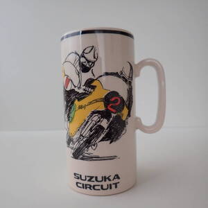 レア・美品★SUZUKA CIRCUIT 鈴鹿サーキット マグカップ① バイク柄 オートバイ柄 