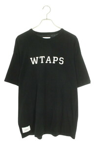 ダブルタップス Tシャツ 24SS 241ATDT-CSM21 サイズ:3 ロゴワッペンTシャツ 中古 BS99