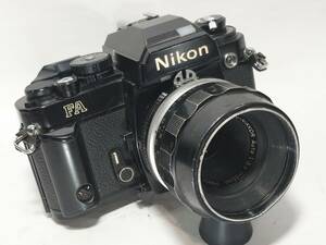 【美品／ジャンク品】 ニコン Nikon FA ブラックボディー+（Ai－改）Micro-NIKKOR Auto 55mm f3.5 1/4000s搭載のマルチニコンFA！#2214