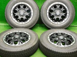 中古 ホイールタイヤ 4本 145/80R12 2022年製 9分山 ロックケリー カルデラ スタッドレス タイヤ グッドイヤー アイスナビカーゴ