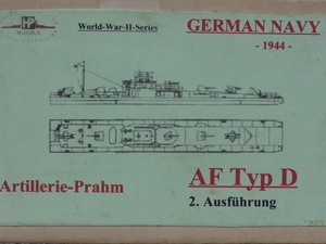 HP 1/700 Artillerie-Prahm AF Typ D GERMAN NAVY 1944