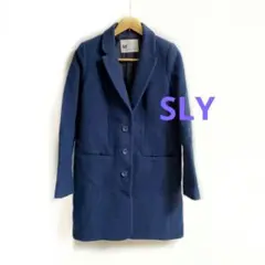 【SLY】すっきりシルエットのチェスターコート☆ブルー