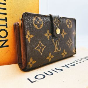 A465【美品】LOUIS VUITTON ルイヴィトン モノグラム ポルトモネ ビエ ヴィエノワ がま口 二つ折り財布 ウォレット M61663/TH0014