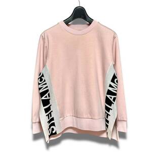 美品 20SS STELLA McCARTNEY ステラ マッカートニー Logo Sweat shirts スリット ロゴ クルーネック スウェット サイドロゴ ピンク 3