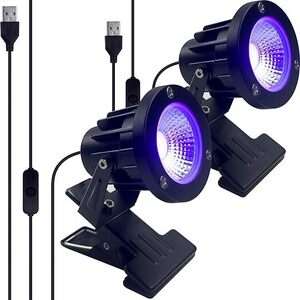 ブラックライト 13W LED UV紫外線ライト クリップライト USB給電 IP65防水仕様 舞台照明 硬化ライト