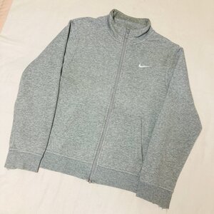 NIKE　ナイキ　スウッシュ 刺繍　ジップアップ　スウェット トレーナー　グレー　M　SP171001TWC