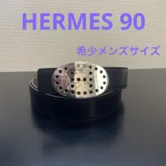 HERMES エルメスリバーシブルベルト90 エブリンバックル　シルバーカラー