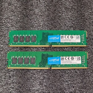 CRUCIAL DDR4-3200MHz 32GB (16GB×2枚キット) CT16G4DFD832A.M16FJ 動作確認済み デスクトップ用 PCメモリ 