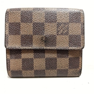 ルイヴィトン LOUIS VUITTON Wホック財布 N61652 ポルトモネビエカルトクレディ ダミエキャンバス エベヌ SP0998 財布 ダミエ