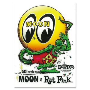 Rat Fink x MOON アイボール ステッカー MOONEYES　ムーンアイズ　ラットフィンク　[DM232]