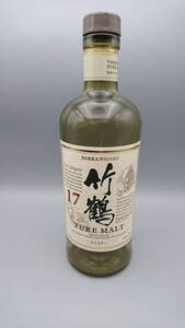 竹鶴 17年 NIKKA WHISKY ニッカ ウイスキー PURE MLT 700ml 43％ 空き瓶 未洗浄