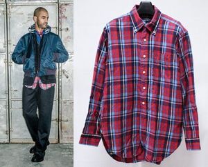 18AW Engineered Garments エンジニアードガーメンツ 19th BD Shirt Brushed Plaid ボタンダウン チェック シャツ XS