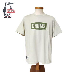 【送料185円】 CHUMS チャムス 半袖Tシャツ CHUMS Logo (M) グレージュ / ch01-2277