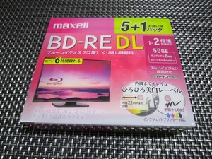 ☆格安！新品未開封☆マクセル BD-RE DL 標準260分 5＋1 お買い得パック 6枚パック(^。^)y-