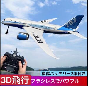 バッテリー2本 モード1/2プロポ XK A170 ボーイング787 660mm翼幅 3D/6G RCスケール 飛行機 グライダー ジャイロ搭載 ブラシレスモーター