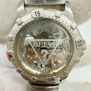 06kr guess 腕時計 稼動品 スケルトン