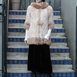 DIAGRAM GRACE CONTINENTAL RABBIT FOX FUR ZIP COAT/ダイアグラムグレースコンチネンタルラビットフォックスファーコート