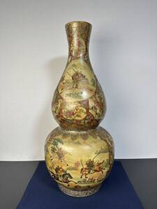 [A316] 大型 花器 古美術品 花入 花瓶 中国美術 唐物 古玩 侍 武者