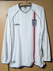 正規品　イングランド代表　2002 ワールドカップ　長袖　ユニフォーム　UMBRO　