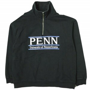 SCREEN STARS x BEAUTY＆YOUTH スクリーンスターズ 別注 HALF ZIP COLLEGE SWEAT ハーフジップカレッジスウェット L BLACK PENN g17770