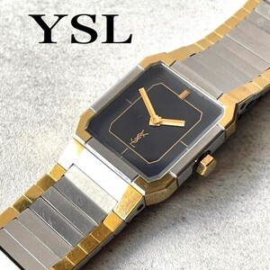 稼動品　YSL イヴサンローラン　コンビカラー　スクエア　腕時計