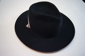 未使用新品　J.J.WILLIAMS by Mr.FATMAN 5225004 Gambler BLACK HAT　ミスターファットマン　ギャンブラー　黒 M５８ｃｍ