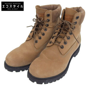 美品 Timberland ティンバーランド 6IN PREMIUM LACE UP WATERPROOF BOOTS MEDIUM BEIGE メンズ 27cm