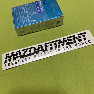 小●V3 ■MazdaFitment.com■抜きステッカー 黒　USDM デミオ アクセラ アテンザ cx3 cx5 mpv プレマシー マツダフィットメント マツダ