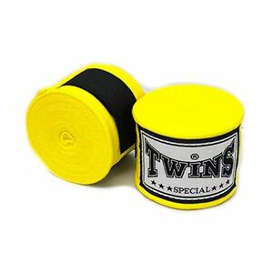 新品 Twins ツインズ コットン バンテージ 5ｃｍ×4.5Ｍ イエロー 伸縮タイプ CH-5 ムエイタイ キックボクシング MMA グローブ 格闘技