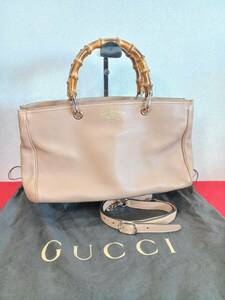 13867-02★グッチ/GUCCI 50周年 限定 バンブー 2way ハンドバッグ ショルダーバッグ レディース 花柄★