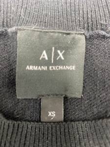 【K】ARMANI EXCHANGE　アルマーニ　エクスチェンジ　ニット　ロゴニット　セーター　ブラック　サイズXS　メンズ　【3934】