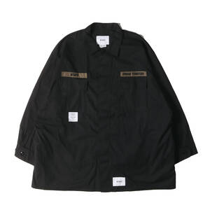 WTAPS ダブルタップス ジャケット サイズ:M 20AW オーバーサイズ ミリタリー シャツジャケット (GUARDIAN / JACKET) ブラック