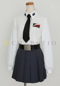 ガールズ＆パンツァー 劇場版 アンツィオ高校 女子制服 コスプレ衣装+帽 風(ウィッグ 靴別売り)