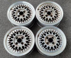 中古 BBS RS242 14インチ 4本セット 6J ET30 4穴 PCD100 BMW VW ゴルフ GOLF 軽トラ 軽バン コンパクトカー メッシュ 流用 RAYS WORK SSR