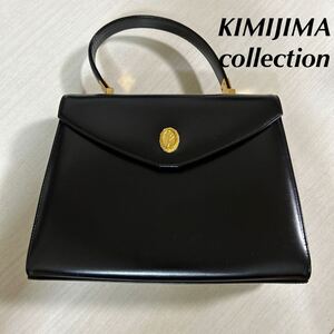 KIMIJIMA collection キミジマ　コレクション　ハンドバッグ　黒　美品　ゴールド金具 ブラック レザー