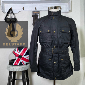 未使用☆BELSTAFF ROADMASTER ベルスタッフ ロードマスター ワックスドコットン オイルドジャケット ブラック/46（L相当）